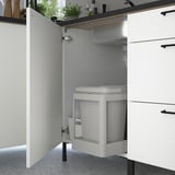 ENHET Kitchen, anthracite/white, 163x63.5x222 cm