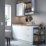 ENHET Kitchen, anthracite/white, 163x63.5x222 cm