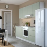 ENHET Kitchen, pale grey-green, 243x63.5x222 cm