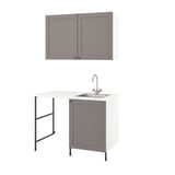 ENHET Laundry, anthracite/grey frame, 139x63.5x87.5 cm