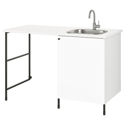 ENHET Laundry, anthracite/white, 139x63.5x90.5 cm