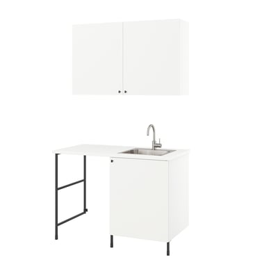 ENHET Laundry, anthracite/white, 139x63.5x87.5 cm