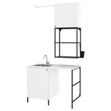 ENHET Laundry, anthracite/white, 139x63.5x87.5 cm