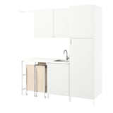 ENHET Laundry, white, 199x63.5x222.5 cm