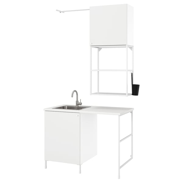 ENHET Laundry, white, 139x63.5x87.5 cm