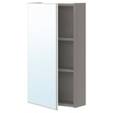 ENHET Mirror cabinet with 1 door, grey, 40x17x75 cm