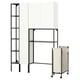 ENHET Storage combination, anthracite/white, 140x32x204 cm