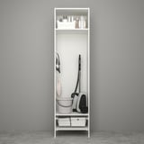 ENHET Storage combination, white/oak effect, 60x62x210 cm