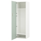 ENHET Storage combination, white/pale grey-green, 60x62x210 cm