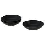 FÄRGKLAR Deep plate, matt dark grey, 23 cm