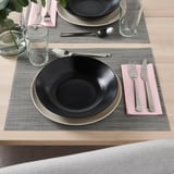 FÄRGKLAR Deep plate, matt dark grey, 23 cm