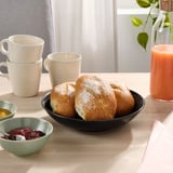 FÄRGKLAR Deep plate, matt dark grey, 23 cm
