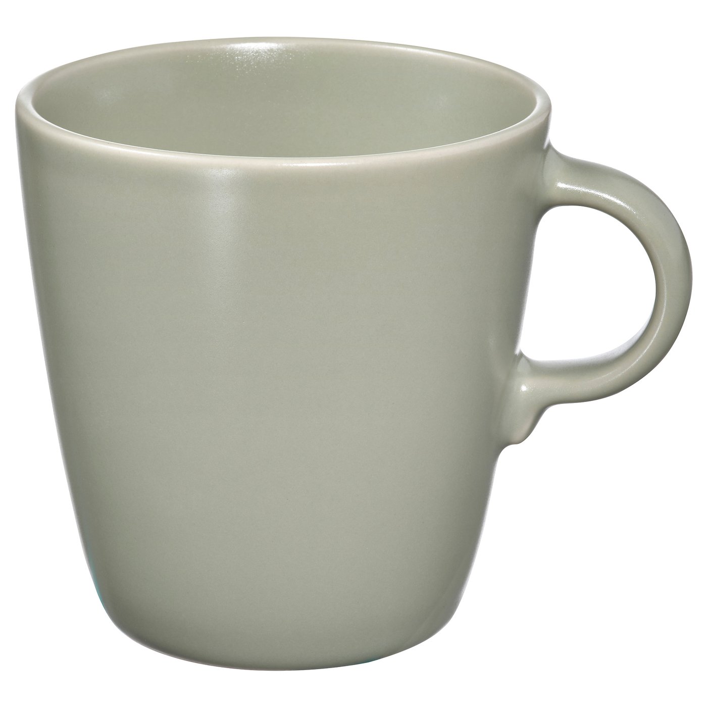 FÄRGKLAR light green mug, stoneware, simple, round shape, smooth design.