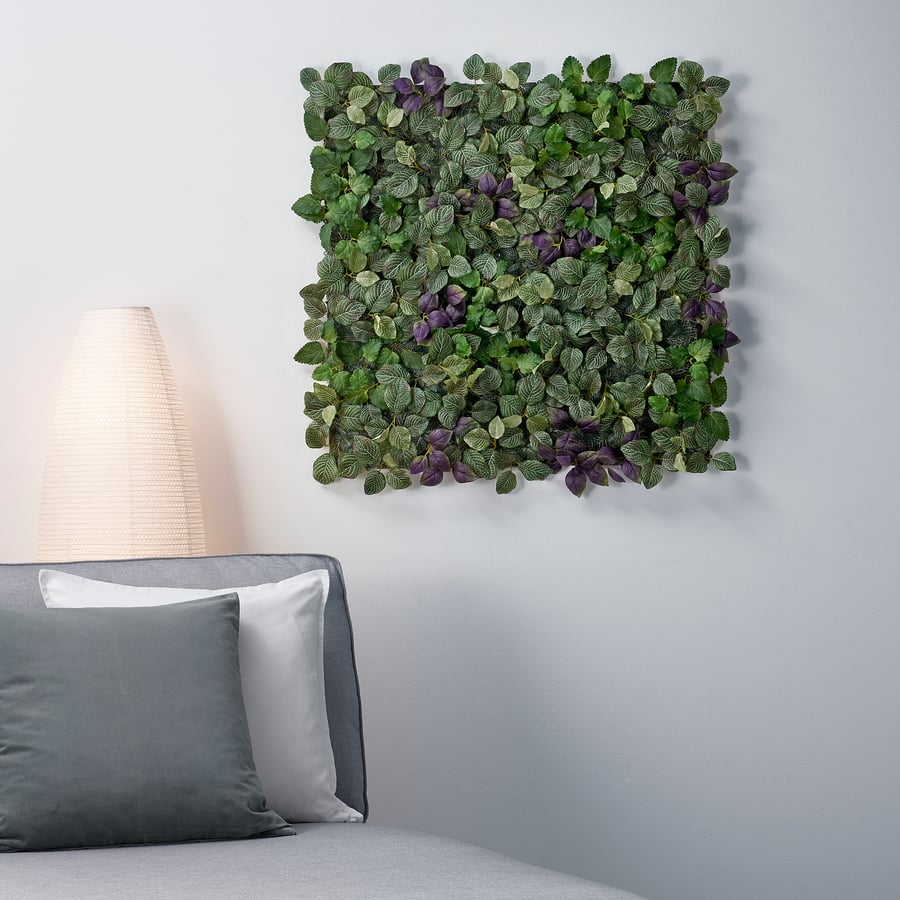 FEJKA Artificial plant, wall mounted, in/outdoor green/lilac IKEA
