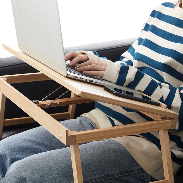 Wooden Foldable Laptop Stand, Portable Lap Desk, Laptop Bed Tray, Breakfast  Serving Tray, Multifunctional Stand, Work From Home Gift for Him 