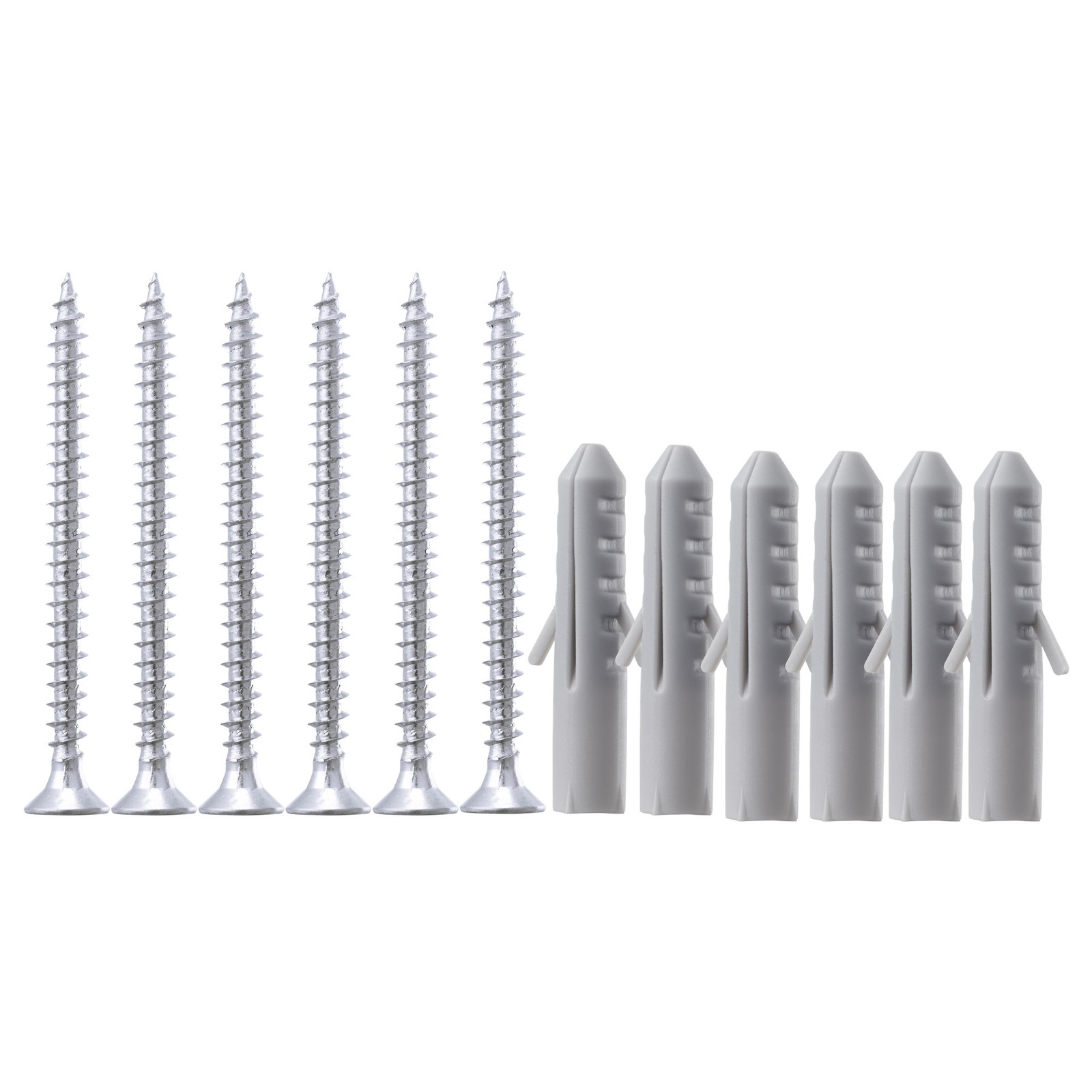 FIXA 12piece screw and plug set, silvercolour, grey IKEA