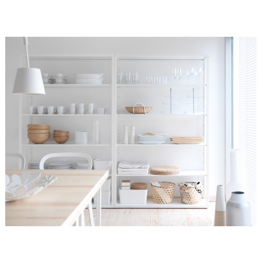 FJÄLKINGE Shelving unit, white, 118x193 cm IKEA
