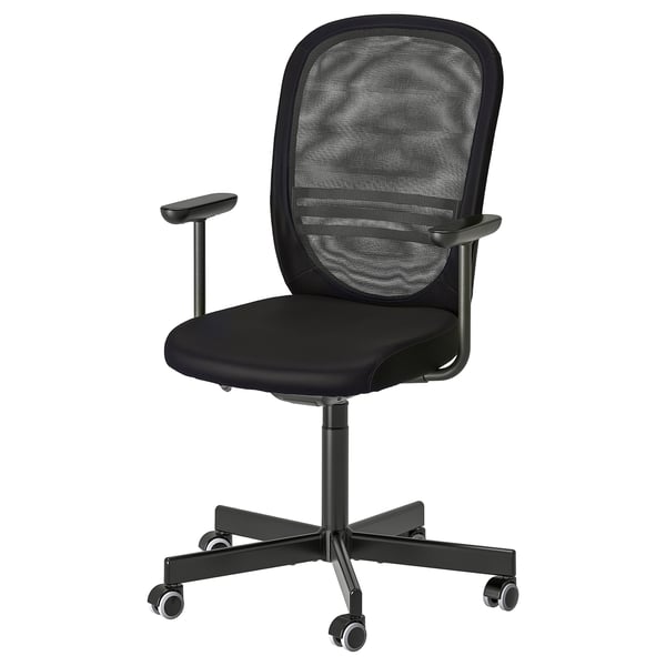 FLINTAN Pair of armrests, black