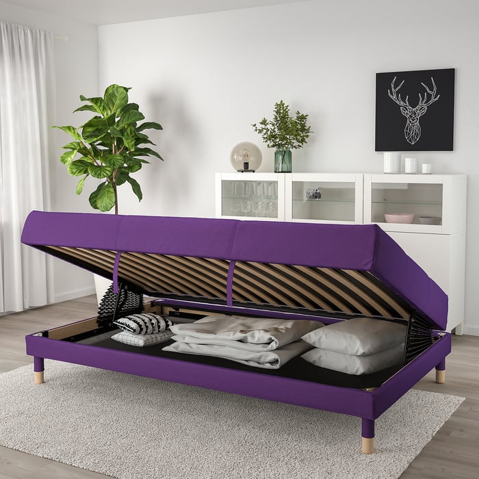 FLOTTEBO Sofabed, Vissle purple, 120 cm IKEA