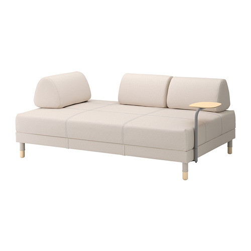 FLOTTEBO Sofabed with side table Lofallet beige IKEA