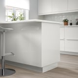 FÖRBÄTTRA Cover panel, high-gloss white, 91x244 cm