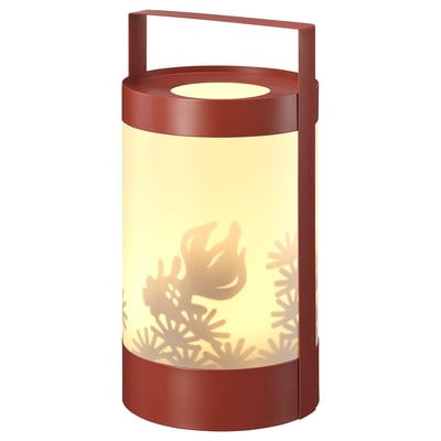 FÖSSTA LED table decoration, battery-operated lantern/goldfish