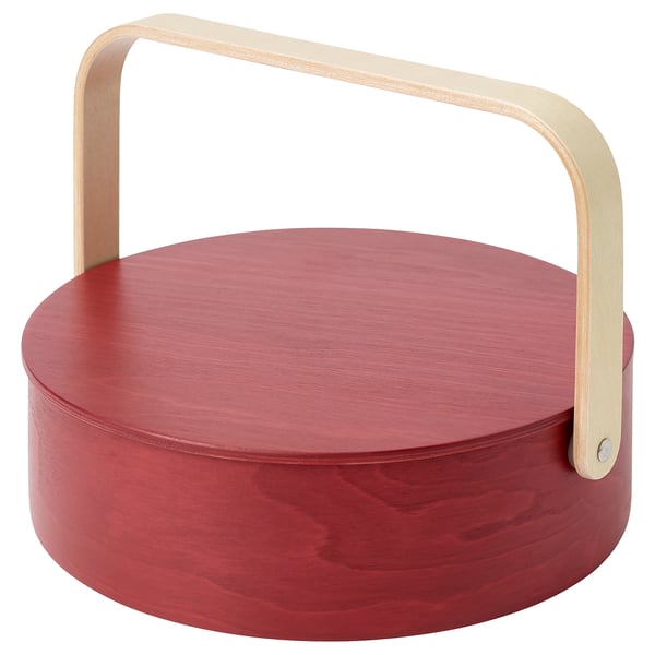 FÖSSTA Serving container with lid, red IKEA