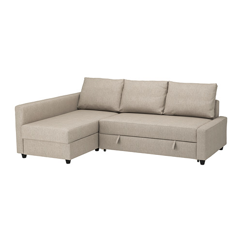 FRIHETEN Corner sofa-bed with storage - Hyllie beige - IKEA