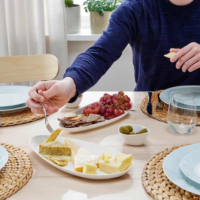 FRÖJDEFULL serving plate, white, 32x15 cm IKEA