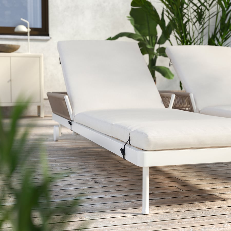 FRÖSÖN sun lounger cushion cover, outdoor beige, 190x60 cm IKEA