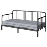 FYRESDAL Day-bed with 2 mattresses, black/Ågotnes firm, Single