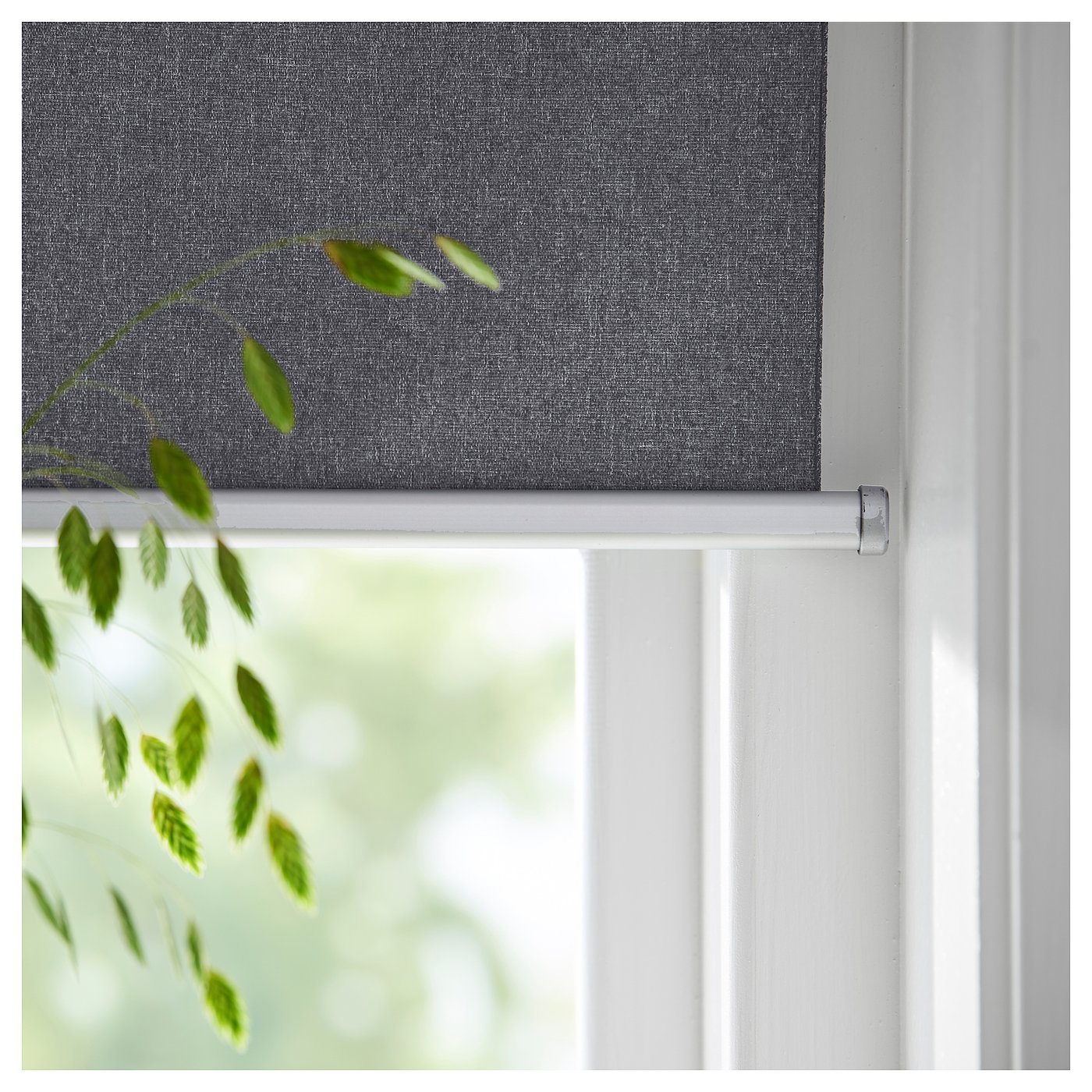FYRTUR Blockout roller blind, wireless, batteryoperated grey, 100x195