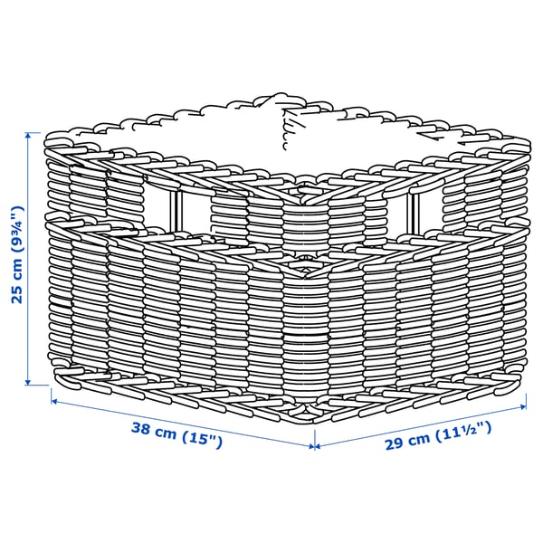 GABBIG basket dark brown 29 cm 38 cm 25 cm
