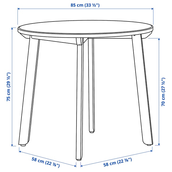 GAMLARED Table, light antique stain, black stained IKEA
