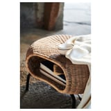 GAMLEHULT Footstool with storage, rattan/anthracite