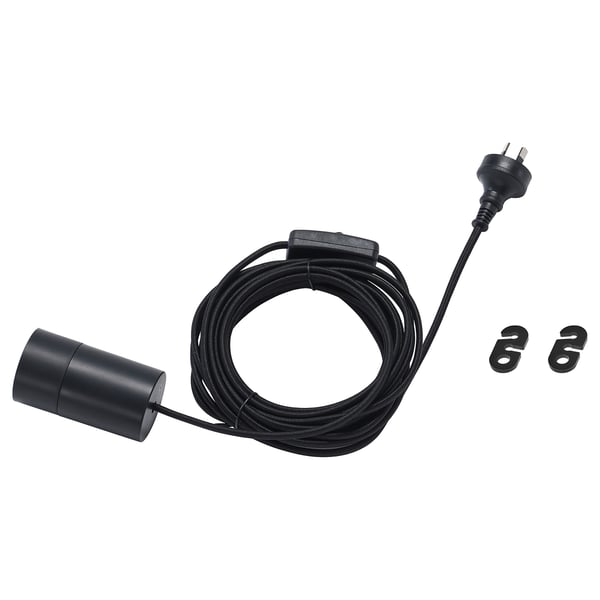 GÅNGBORD Cord set, textile black, 6 m