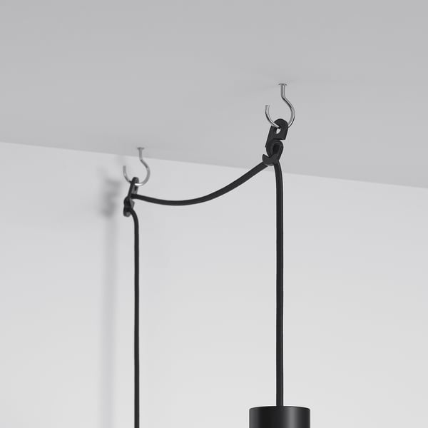 GÅNGBORD Cord set, textile black, 6 m