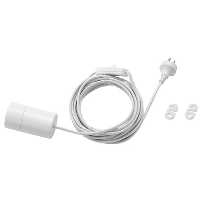 GÅNGBORD Cord set, textile white, 6 m