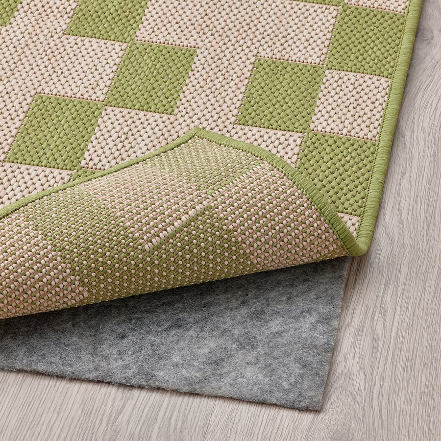 GÅNGSTIG kitchen mat, flatwoven green/off-white, 80x200 cm - IKEA
