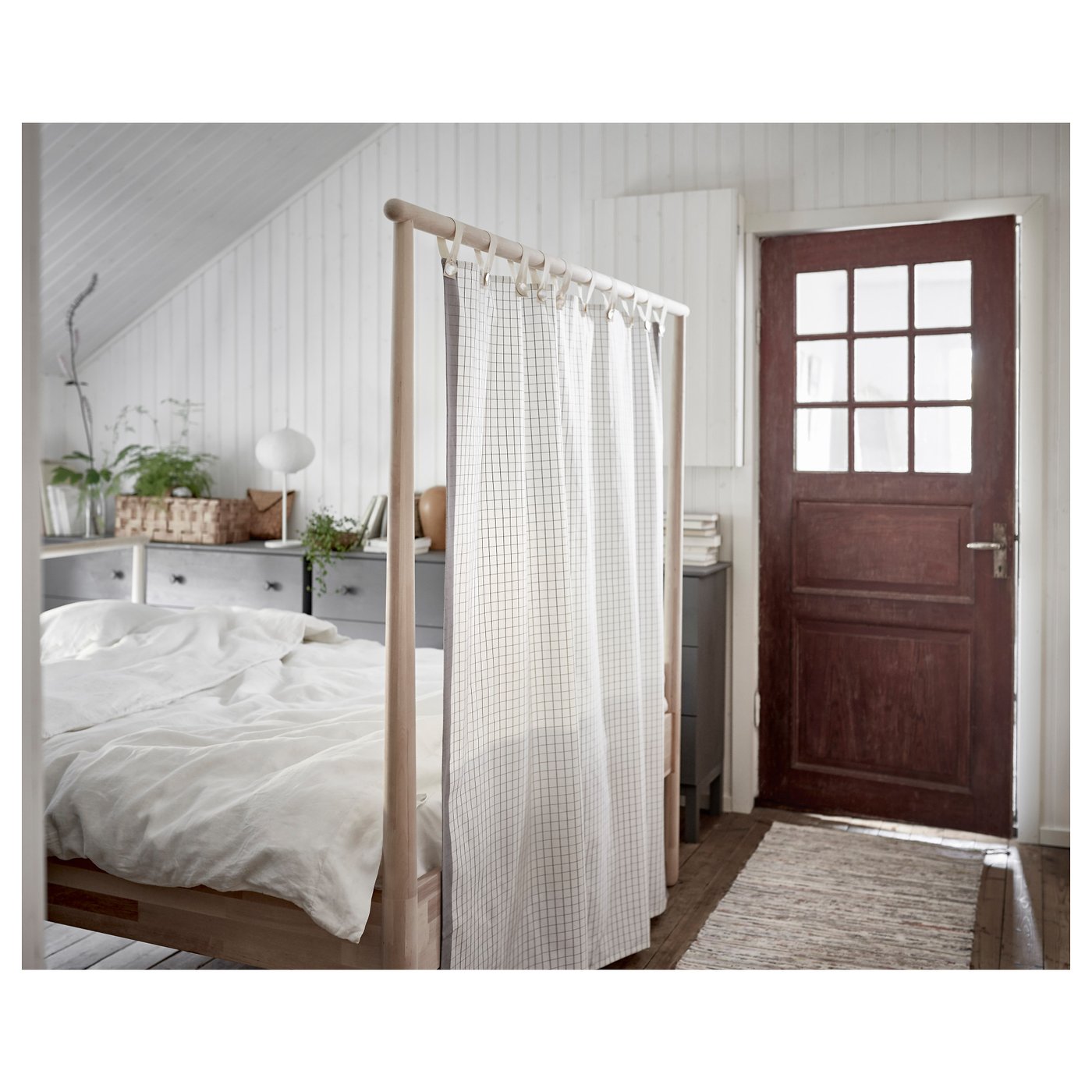 GJÖRA Bed frame, birch, Queen IKEA