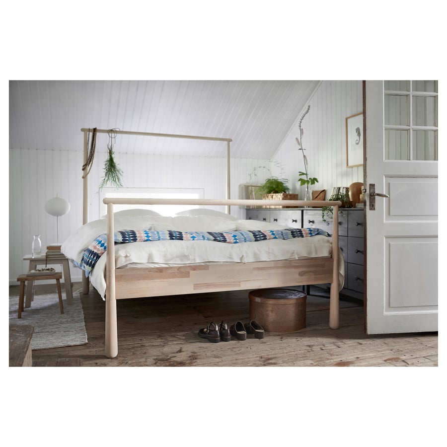 GJÖRA bed frame, birch, Full/Double IKEA