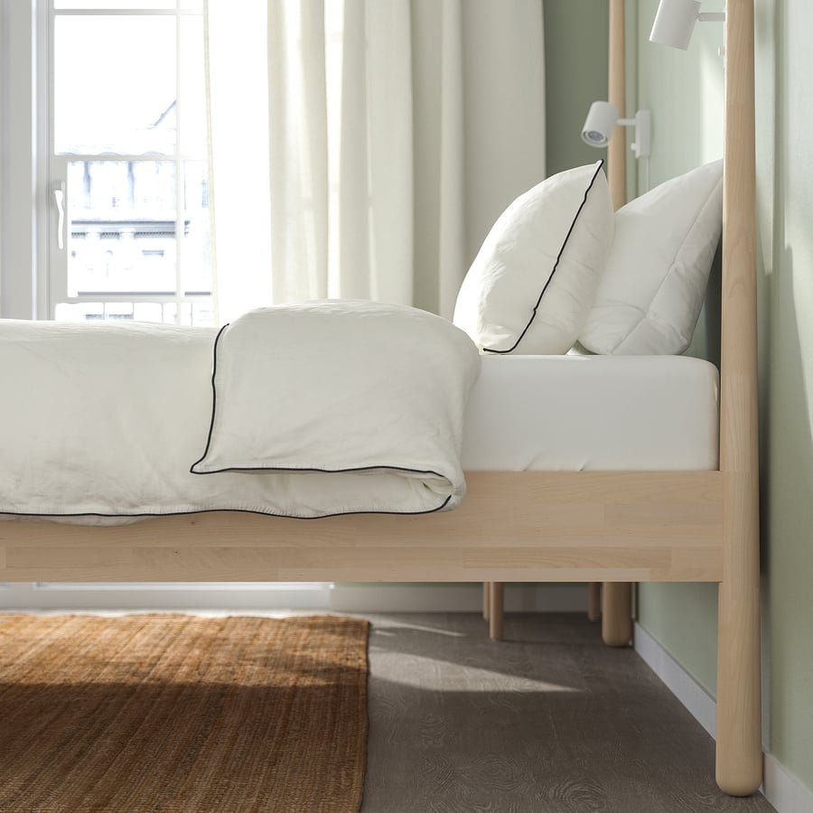 GJÖRA bed frame, birch, Queen IKEA