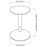 GLADHÖJDEN / NILSERIK Table and sit/stand support, anthracite/grey