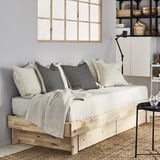 GLAMBERGET Extendable bed w stor/2 mattresses, pine/Åfjäll medium firm, Single