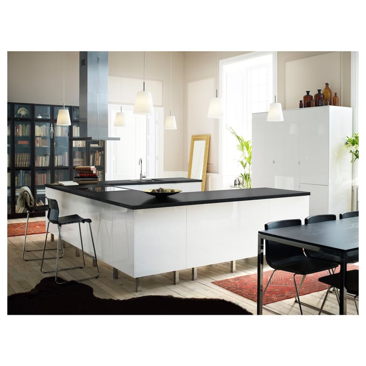 GLENN bar stool, black/chromeplated, 66 cm IKEA