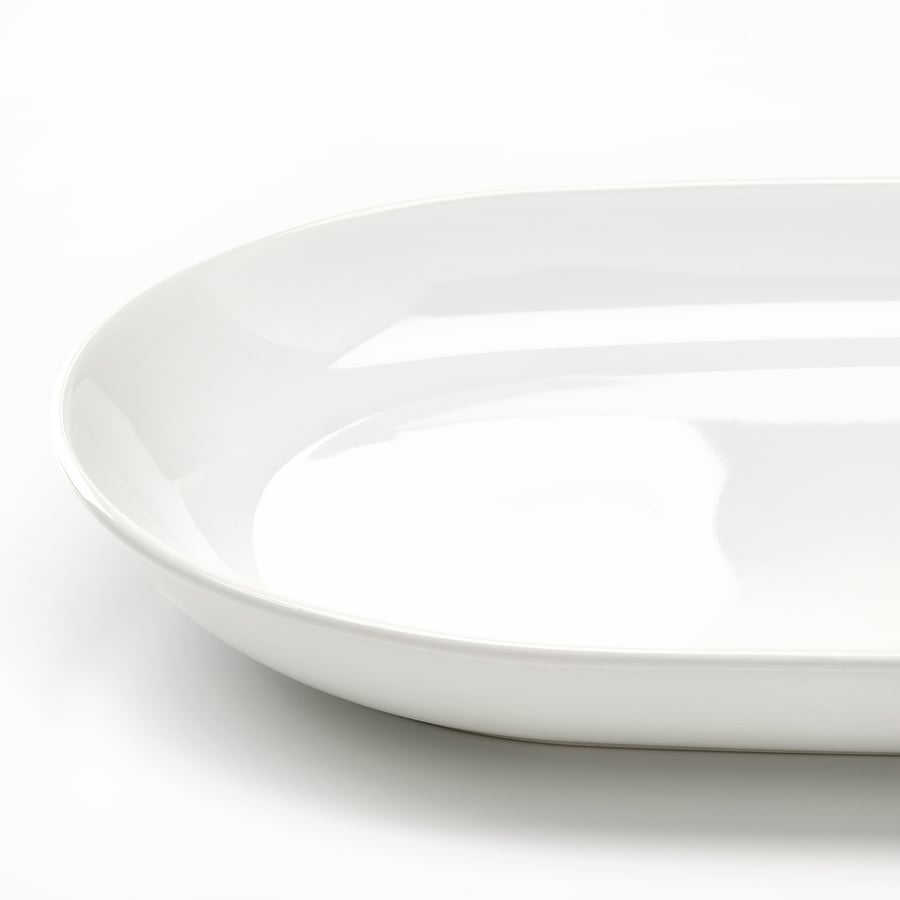 GODMIDDAG serving plate, white, 36x22 cm IKEA