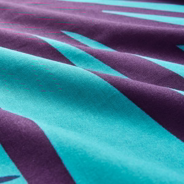 GRACIÖS Quilt cover and pillowcase tile pattern, turquoise IKEA