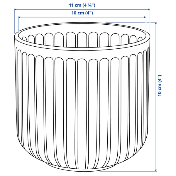 GRADVIS Plant pot, in/outdoor grey, 9 cm