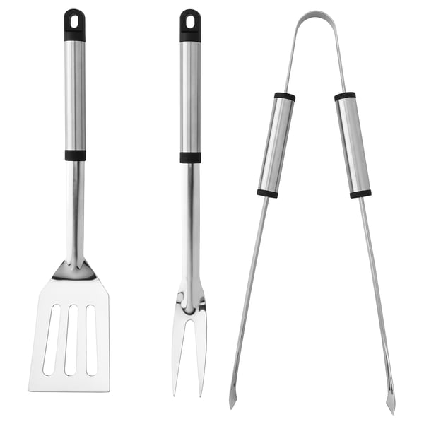 Grilltider 3 Piece Barbecue Tools Set Ikea