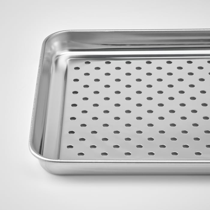 GRILLTIDER Barbecue tray, stainless steel, 30x20 cm IKEA
